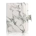 Marble Passport Cover Holder for Men&Women,RFID Blocking Travel Wallet PU Leather Waterproof Credit Card,Boarding Passes,Id Card Storage Case Multifunctional Document Organizer (White Gray)