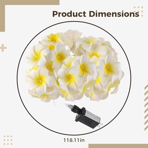 Guirlande LED fleur de plumeria 300cm pour créer un cocon poétique chez soi - 4