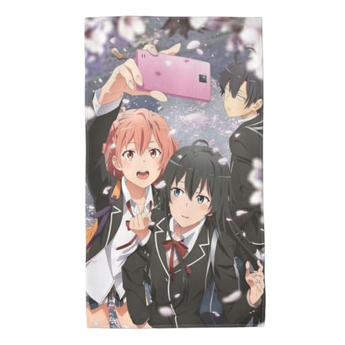 やはやはり俺の青春ラブコメはまちがっている 俺ガイル いっしき 一色 いろは (17) タオル フェイス ふわふわ ホテル仕様 大判 柔らか肌触り 吸水速乾 業務用 サロン スポーツなどにも最適 四季通用