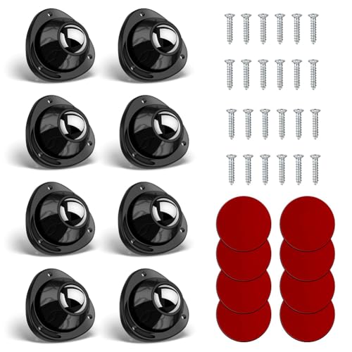 CAIONPLE 8 ruedas giratorias de goma para muebles, patas de mesa, macetas