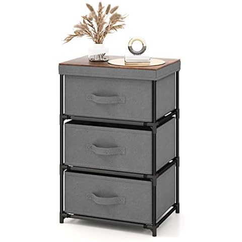 Commode 3 Tiroirs COSTWAY Cover