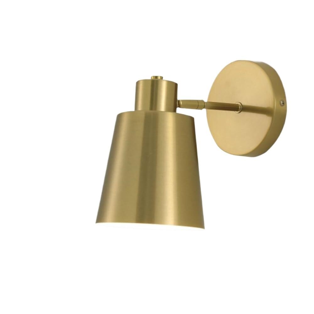 HPTHLY 350° Rotatable Bedside Reading Wall Lights Nordic Vintage Wall Sconce Fixture Indoor Decor Wall Lamp For Bedroom Hallway (Gold)