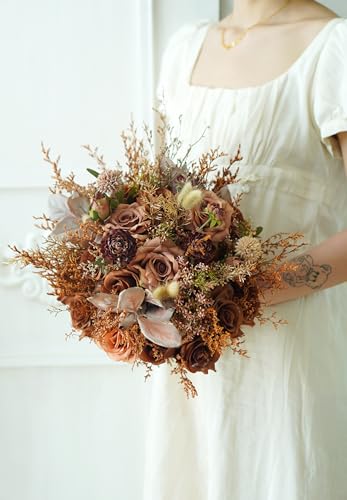 Ramo de boda bohemio rústico con flores preservadas miniatura 2