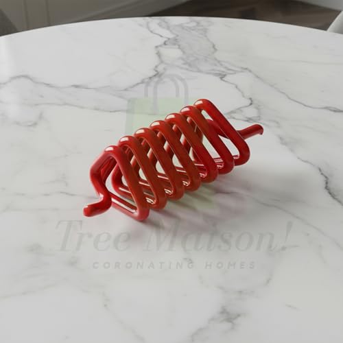 Image of Vastu Red Triangular Anti-Clockwise Spring for South, South-East Direction Used to Enhance the Energy of Fire Element |Size-1.5 Inch Approx (Pack of 9)