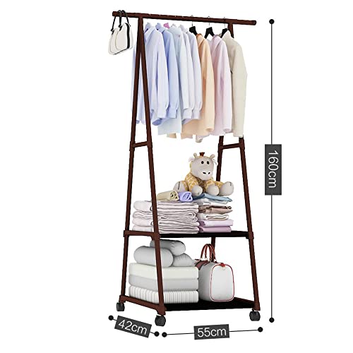 Image of COROID Digital Printed Multipurpose 6 Shelve Wardrobe,Foldable,Collapsible Fabric Wardrobe Organizer for Clothes Drawers Portable Wardrobe Clothing Space Saving Wardrobe (3-Layer, Coffee)
