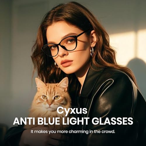 Image of Cyxus Cat Eye Blue Light Glasses for Women Reduce Eye Strain 8246 | UV Protection, Eye Protection, Ideal for Office Work or Daily Wear