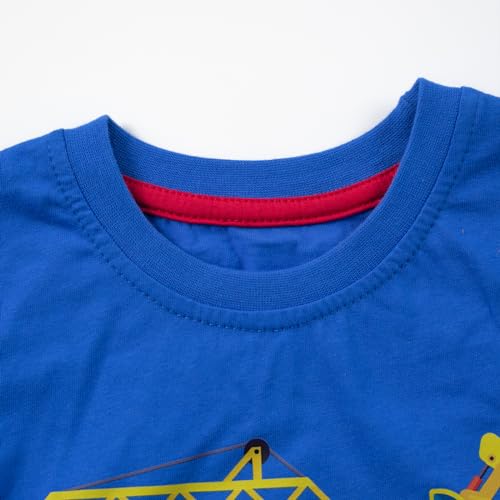 Image of HILEELANG Toddler Boy Short Sleeve Tee Shirts Summer Cotton Casual Graphic Crewneck Tshirt Packs