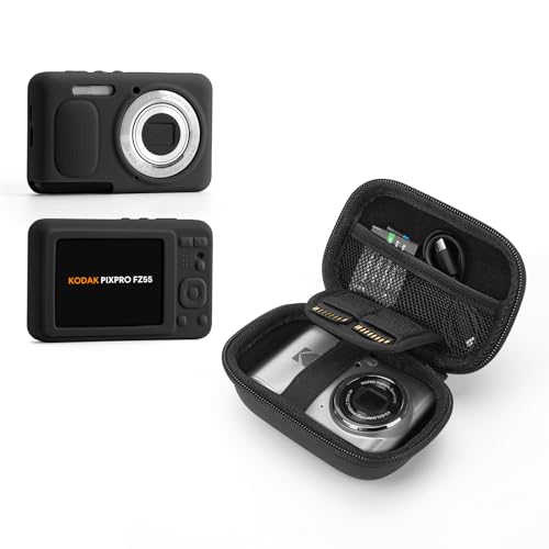 Funda rígida para cámara Kodak PIXPRO FZ55 con cubierta silicona