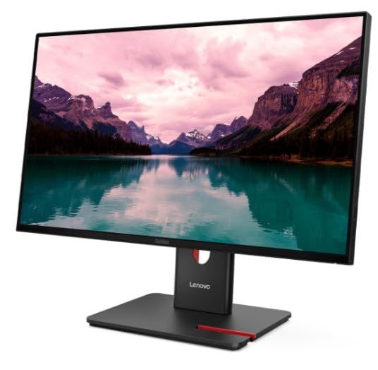 Image of Lenovo ThinkVision T24-40 Monitor | 23.8 inch (62.9cm) FHD IPS 120Hz Monitor | 4ms, 99% sRGB|Tilt, Swivel, Pivot, Height Adjust Stand | Black | 64A4MARXIN