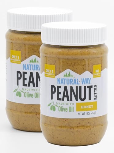 Natural Way Peanut Butter - Made with Olive Oil, No Hydrogenated Oils, Non-GMO, Gluten Free (16...