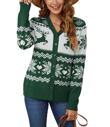Image of VIISHOW Women Long Sleeve Button Down V Neck Lightweight Basic Knit Sweater Cardigan