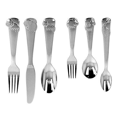 Oneida Wildlife Buddies 6 Piece Fine Flatware Progress Set, 18/10 Stainless Steel