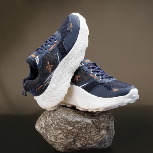 Image of Kraasa PowerGlide X1 Sports Shoes for Men | Stylish Casual Sneakers for Men | Lace up Lightweight Shoes for Runnigng, Walking, Gym, Trekking, Hiking & Party Shoes