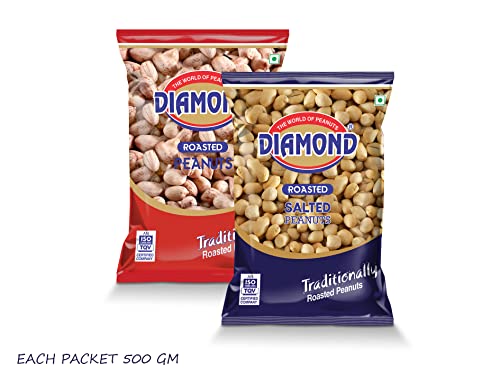 Image of Diamond Roasted Peanut + Salted Peanuts 450 gm (Pack Of 2)