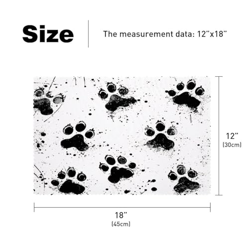 Sets de table patte de loup antidérapants 6 pièces 30x45 cm