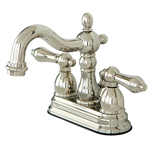 Kingston KB1606AL 4 Centerset Bathroom Faucet Polished Nickel