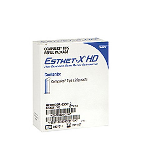 Dentsply 630625 Esthet-X HD Micro Matrix Restorative Composite, B5-DY, 0.25g Compules Tips Refill (Pack of 10)