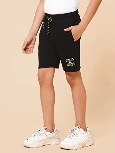 Image of Alan Jones Clothing Boys Casual Bermuda Shorts | Placement Print | French Terry | Regular Fit | Drawstring Closure | Age 5-16 Years | Lounge & Casual Wear