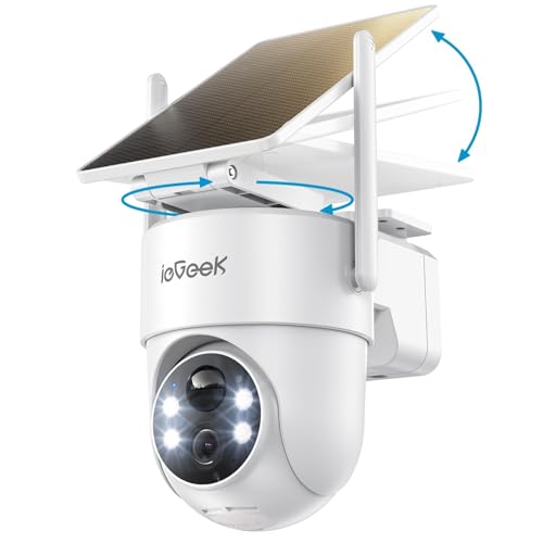ieGeek Solar Security Camera Wireless Outdoor – 2K 3MP...