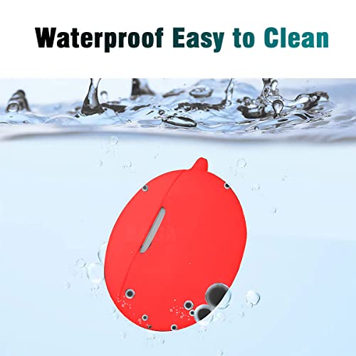 Image of KACA Protective Shockproof Silicone Cover Case with Buckle Compatible with Huawei Freebuds 4i (Red)