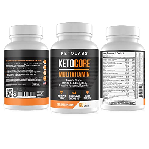 Keto Vitamins By Ketocore | Keto Multivitamin For Ketosis Pills | Keto Supplement For Keto Diet | No Keto Flu | Rich In Magnesium & Potassium & Other Minerals | 60 Capsules #TOP5