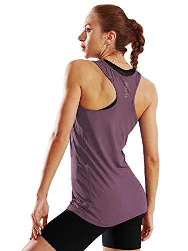 Image of NELEUS Women's Racerback Yoga Workout Tank Top, Black, X-Large