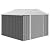 GarveeLife 7.5 x 8.5 Ft Outdoor Storage Shed with Updated Frame Structure & Lockable Door, Waterproof Practical Garden Patio Lawn Poolside Metal Tool Shed Designed for Organization & Storage, Gray