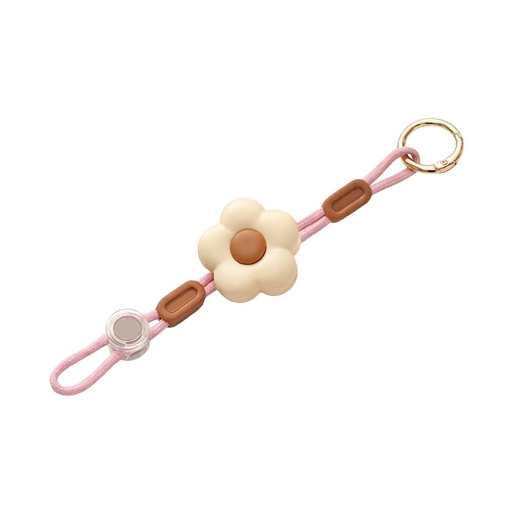 3Pcs Adjustable Flower Shaped Hat Clips, Portable Multifunctional Hat Fastener Clips for Travel Backpack Water Bottle Strap Decoration(Beige)