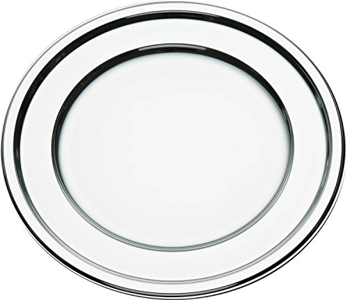 MOZAIK 4 Silver Plastic Round Charger Plate 30cm