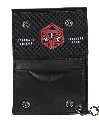 Stranger Things Hellfire Club Demogorgon Hunter Tri-Fold Snap Chain Wallet2