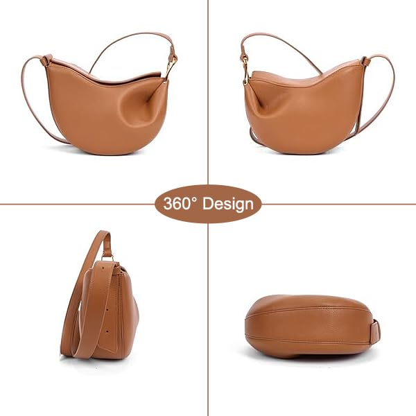 Image of Saddle Bag for Women Crescent Bag Shoulder Bag Hobo Crescent Crossbody Bags for Women