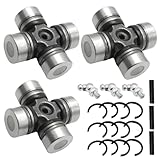 3 Pack 2202015 Front Rear Prop Shaft U-Joint, Replacement for Polaris ATV/UTV Ranger 500 570 800 900 1000 Diesel Crew RZR 800 900 1000 Turbo, Replaces 2203703