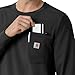 Carhartt Force Cross-Flex Scrubs for Men, Crew Neck Long Sleeve Scrub Top - Black, M