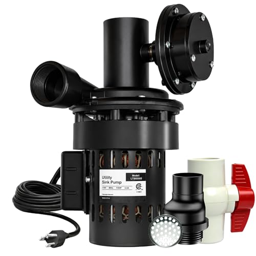 Automatic Utility Sink Pump 1/3 HP Directly Installed Under Sink