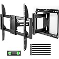 monTEK Full Motion TV Wall Mount for 37-84 Inch TVs, TV Mount Bracket with Articulating Arms, Tool-Free Tilt & Swivel, Extension, Max VESA 600x400mm, Fits 12“/16" Wood Studs, Up to 110lbs, 4X Tested