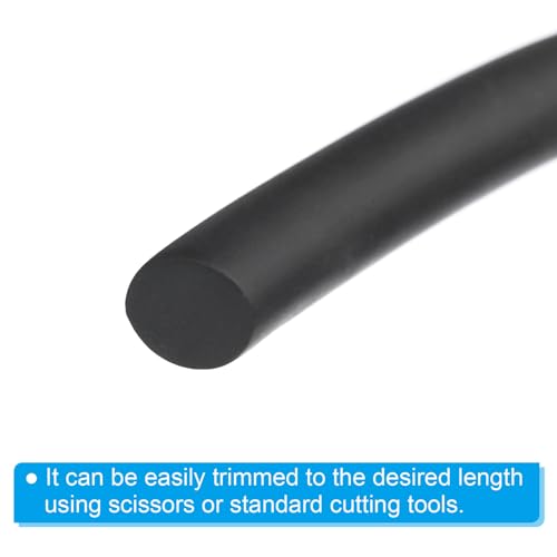 PATIKIL 5/16 Inch x 32.8 Feet Backer Rod, Hard Solid Nitrile Rubber Rope Caulk Crack Gaps Joint Filler Weather Stripping for Home Construction, Industrial Equipment Gasket DIY，Black