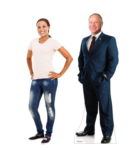 Image of Cardboard People Tim Walz Standee Life Size Cardboard Cutout Standup