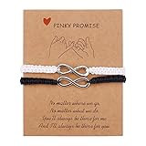 Best Friend Bracelets Couples Bracelets for 2 Matching Yin Yang His and Her Lover Bracelet Jewelry for Bff Friendship Relationship Boyfriend Girlfriend Valentines Gift (Infinity)