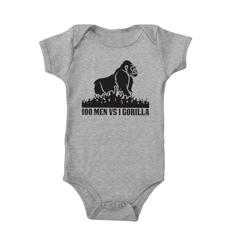 Tcombo 100 Men vs 1 Gorilla - Funny Meme Bodysuit