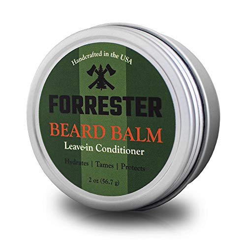All Natural Beard Balm Conditioner by Forrester - Nourishes, Thickens and Strengthens | Made with Beeswax, Vitamin E, Jojoba Oil | Softens and Conditions Beard & Mustache