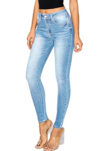 WAX JEAN Women's Repreve Butt I Love You Push-Up High-Rise Skinny Jeans2