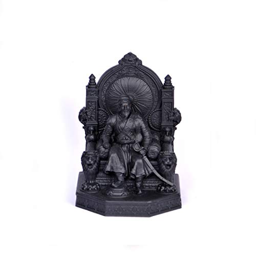 Image of Plastic Chhatrapati Military Shivaji Maharaj Statue, X-Small, Black, 1 Piece
