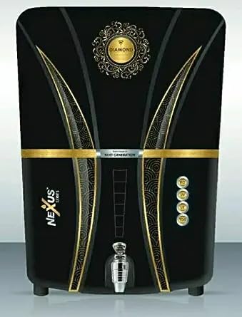 Angal RO | Nexus Diamond Black 12 Ltr RO + UV + UF + TDS CONTROLLER Mineral Water Purifier For Home, Kitchen And Office (Black)