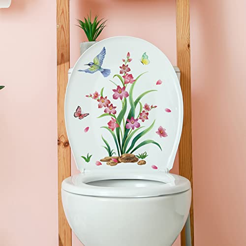 Set de 2 Vinilos Decorativos Flores y Mariposas para Baño miniatura 5