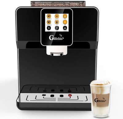 Amazon Ykzc コーヒーメーカー 全自動 6種類飲料機能 挽きたてコーヒーメーカー ワンキー操作 連続生産 3つ給水方法 調整可能な温度 調整可能なコーヒーの投与量 調整可能なコーヒーの厚さ 3 5インチカラータッチスクリーン イタリアコーヒー アメリカンコーヒー ラテ