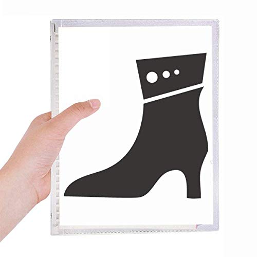 Carnet à feuilles en spirale à talons hauts noir ligné pour écriture et dessin