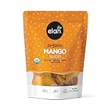 Elan Organic Dried Mango Slices, 4.4 oz, Sulphite-free, No Sugar Added, Non-GMO, Vegan, Gluten-Free, Kosher, Healthy Dried Fruit Snacks