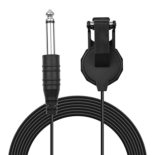 クリップオン楽器ピックアップ ギター ピックアップ ミニ トランスデューサー 1/4 インチ コネクタ付き 2.4M ケーブル アコースティック ギター バイオリン マンドリン ウクレレ用 エレクトリックギターベース楽器用