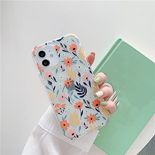 Coque Fleur Transparente pour iPhone 13 Pro Max et modèles X XR XS