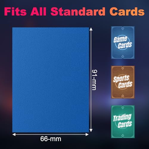 Image of 200 Pack Card Sleeves, Matte Dual Trading Card Sleeves with Opaque Back & Smooth Shuffle, Tear Resistant Card Protectors for MTG, TCG and Game Cards (Wisdom Blue)
